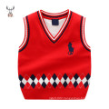 New Design Baby Boy Clothes V Neck Sleeveless Sweater For Kids